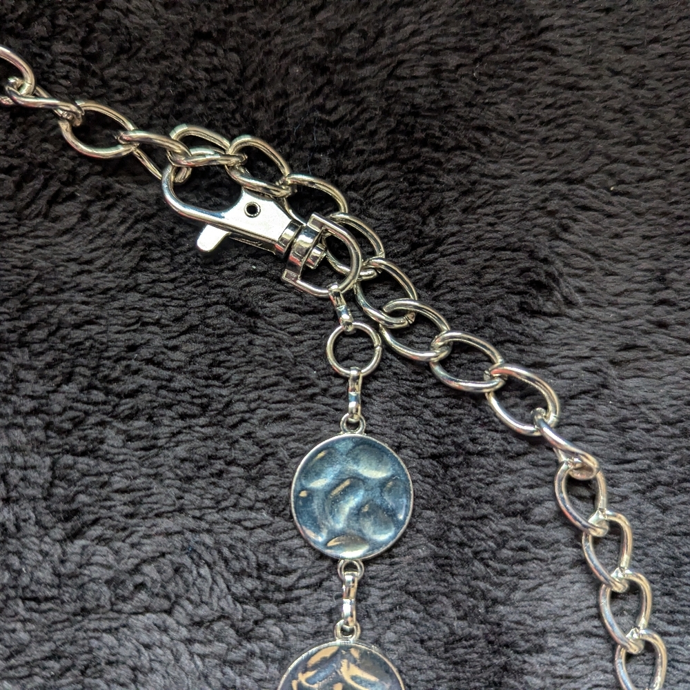Silver Chain Belt with Decorative Medallions - Picture 3 of 6